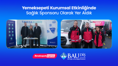 Yemeksepeti Kurumsal Etkinliğinde Sağlık Sponsoru Olarak Yer Aldık.